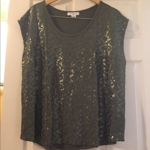 Liz Claiborne shimmering sequined top